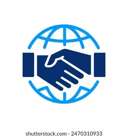 Global Partnership Icon Featuring Handshake 260nw 2470310933